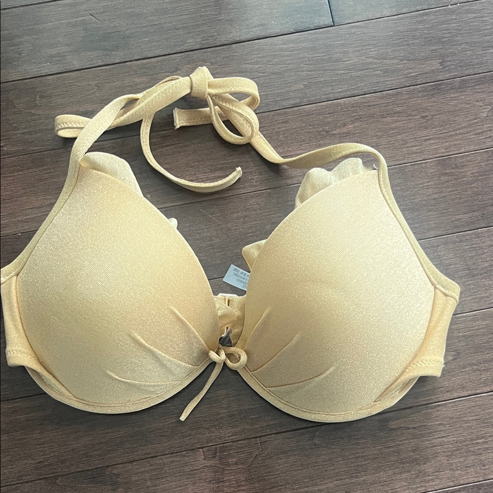 Gold Victoria Secret  Bikini Top 34D